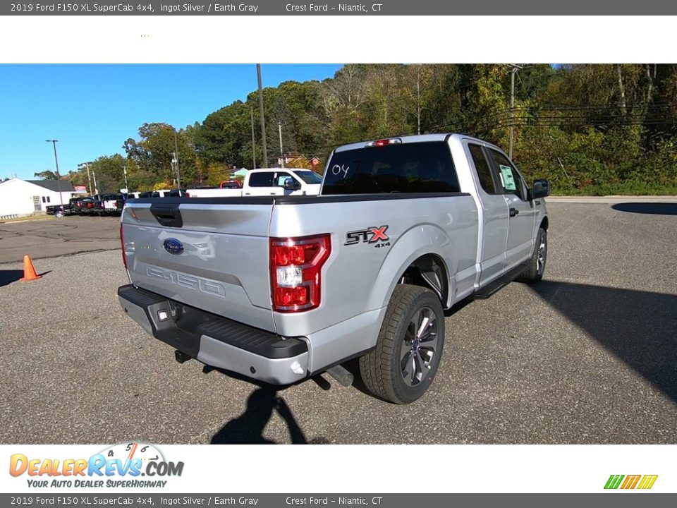 2019 Ford F150 XL SuperCab 4x4 Ingot Silver / Earth Gray Photo #7