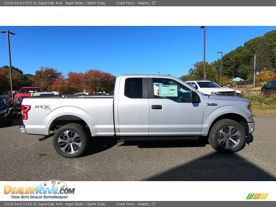 2019 Ford F150 XL SuperCab 4x4 Ingot Silver / Earth Gray Photo #8