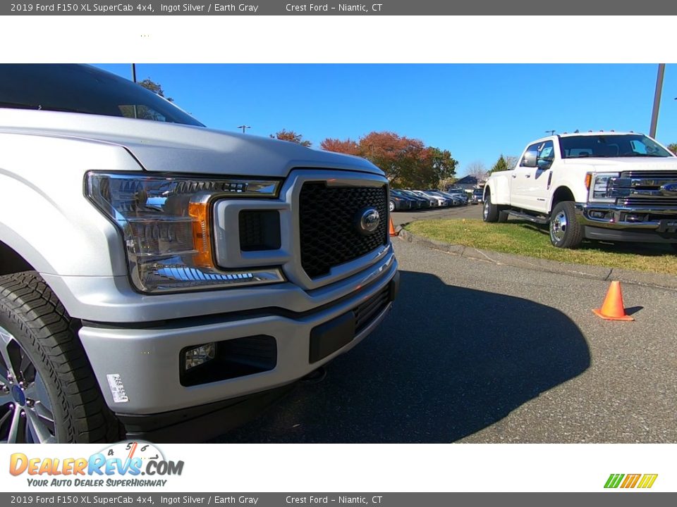 2019 Ford F150 XL SuperCab 4x4 Ingot Silver / Earth Gray Photo #27