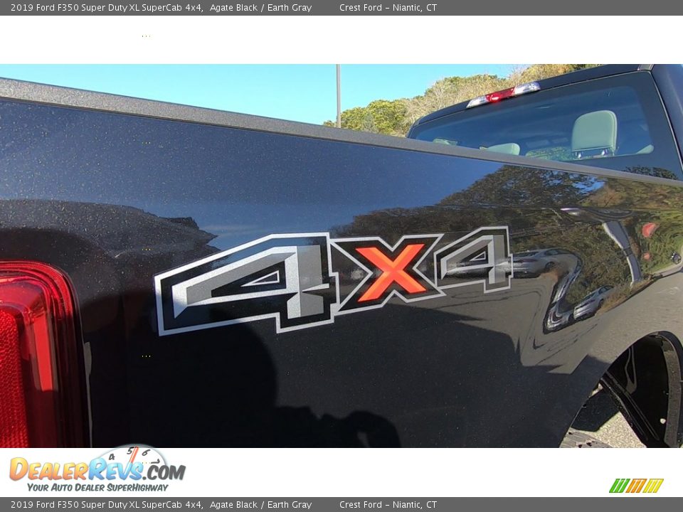 2019 Ford F350 Super Duty XL SuperCab 4x4 Agate Black / Earth Gray Photo #9
