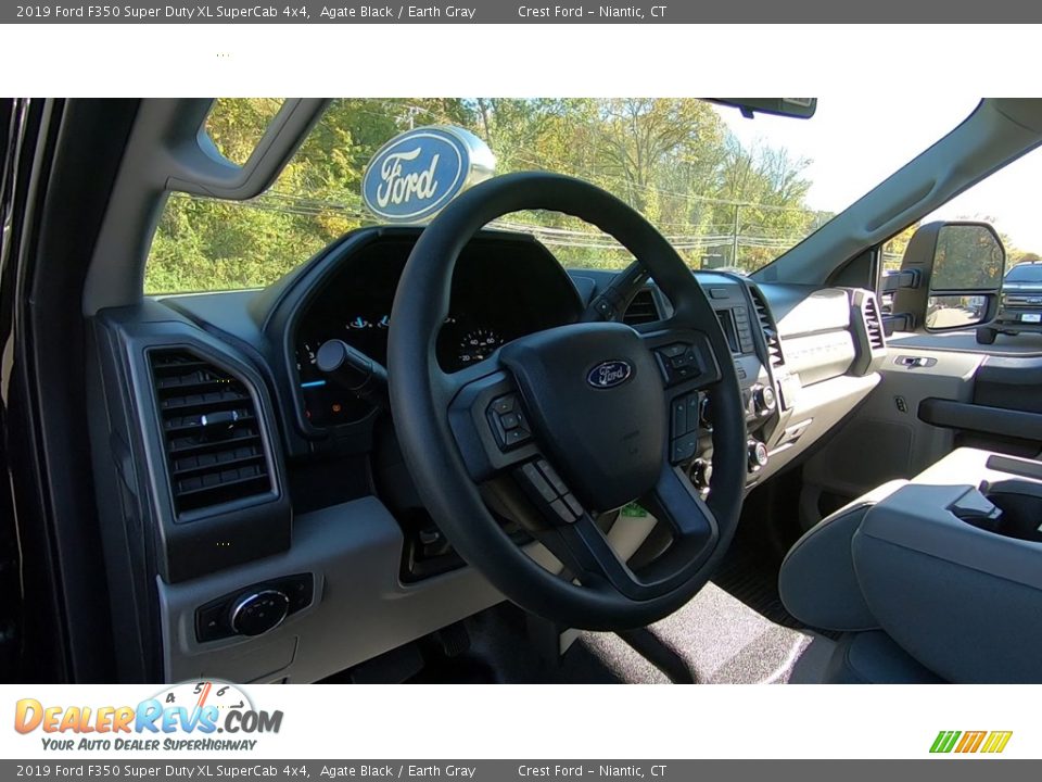 2019 Ford F350 Super Duty XL SuperCab 4x4 Agate Black / Earth Gray Photo #10