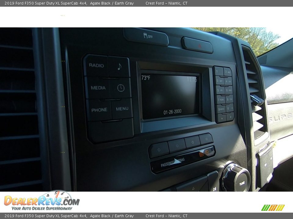 2019 Ford F350 Super Duty XL SuperCab 4x4 Agate Black / Earth Gray Photo #14