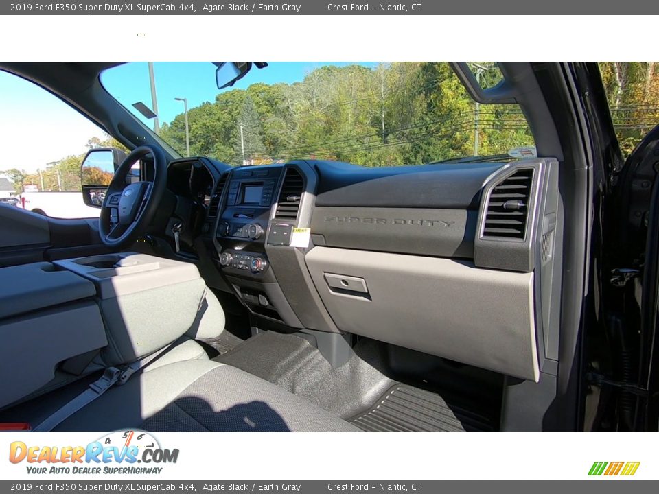 2019 Ford F350 Super Duty XL SuperCab 4x4 Agate Black / Earth Gray Photo #24