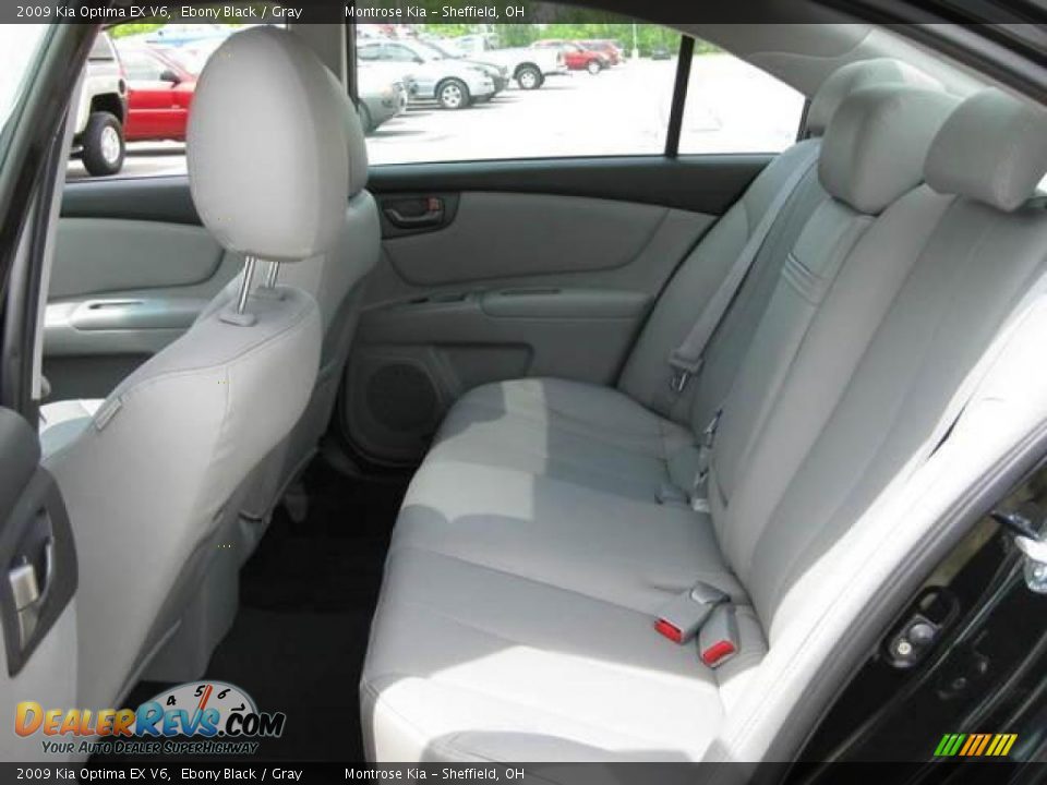 2009 Kia Optima EX V6 Ebony Black / Gray Photo #3