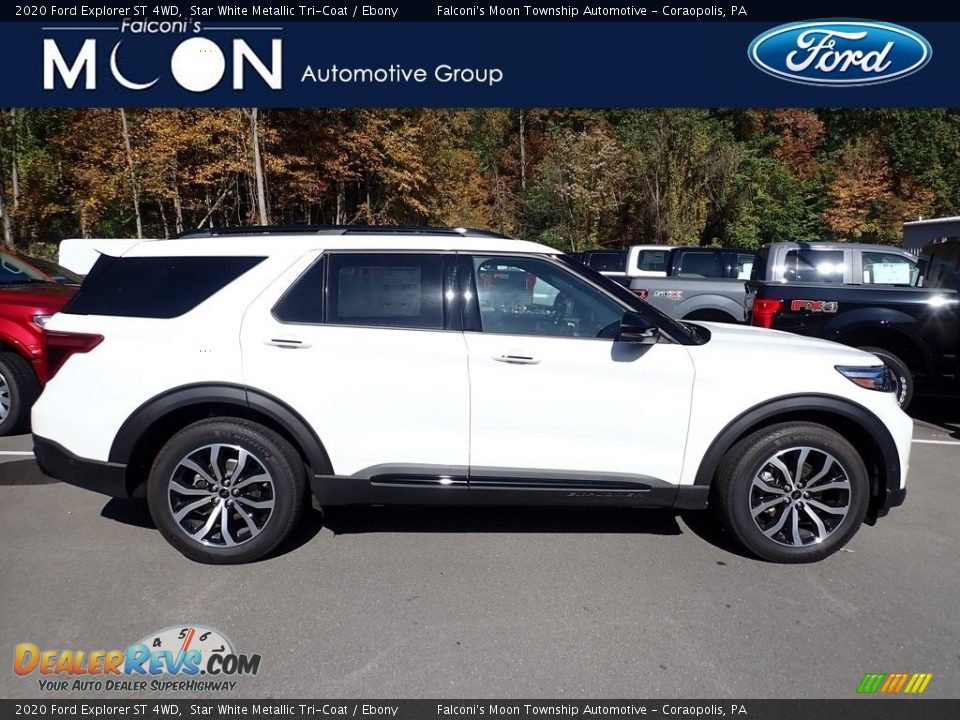 2020 Ford Explorer ST 4WD Star White Metallic Tri-Coat / Ebony Photo #1