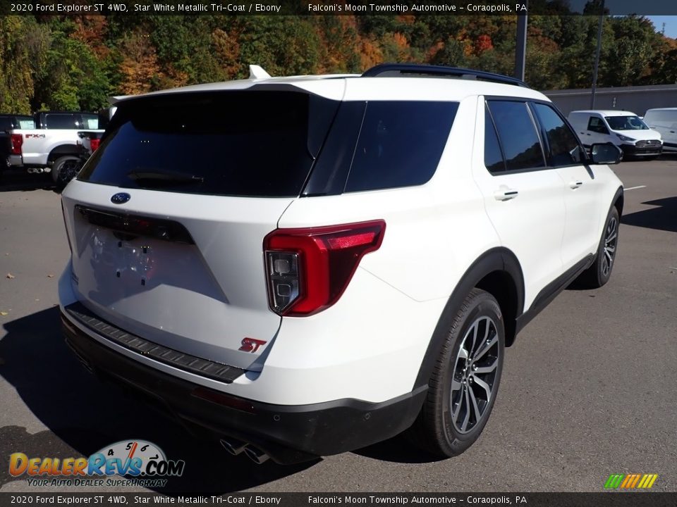 2020 Ford Explorer ST 4WD Star White Metallic Tri-Coat / Ebony Photo #2