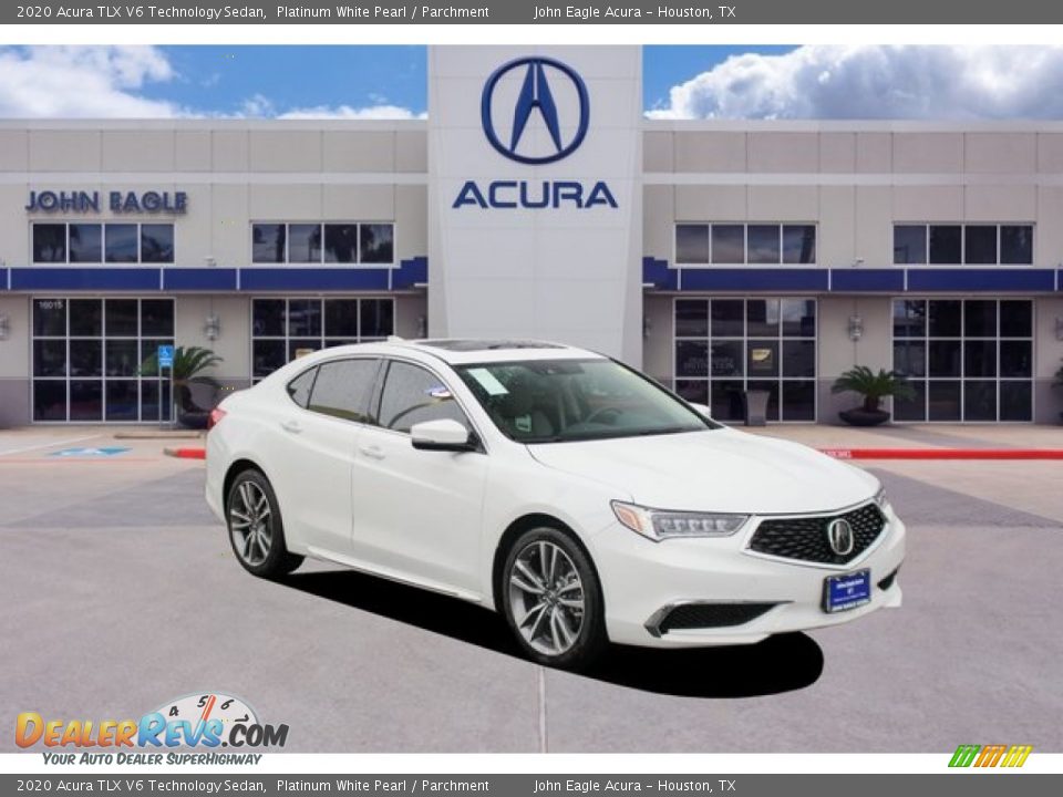 2020 Acura TLX V6 Technology Sedan Platinum White Pearl / Parchment Photo #1