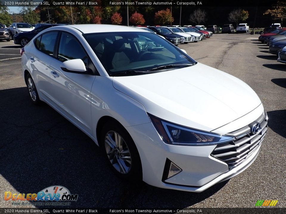 2020 Hyundai Elantra SEL Quartz White Pearl / Black Photo #3