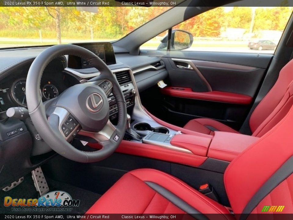 Circuit Red Interior - 2020 Lexus RX 350 F Sport AWD Photo #2