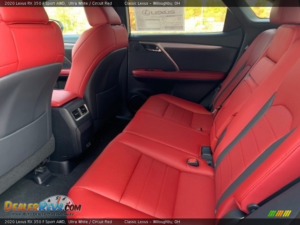 Rear Seat of 2020 Lexus RX 350 F Sport AWD Photo #3