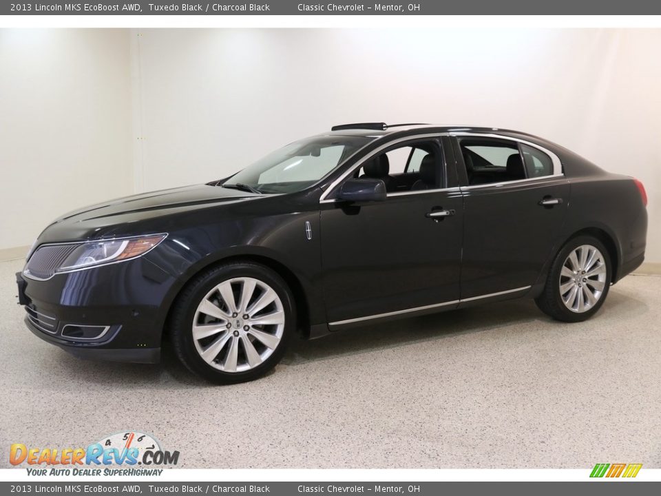 2013 Lincoln MKS EcoBoost AWD Tuxedo Black / Charcoal Black Photo #3