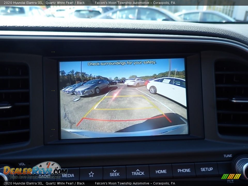 2020 Hyundai Elantra SEL Quartz White Pearl / Black Photo #14