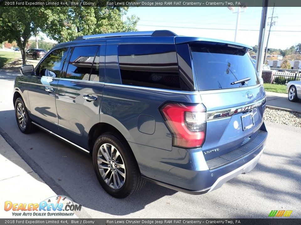 2018 Ford Expedition Limited 4x4 Blue / Ebony Photo #7