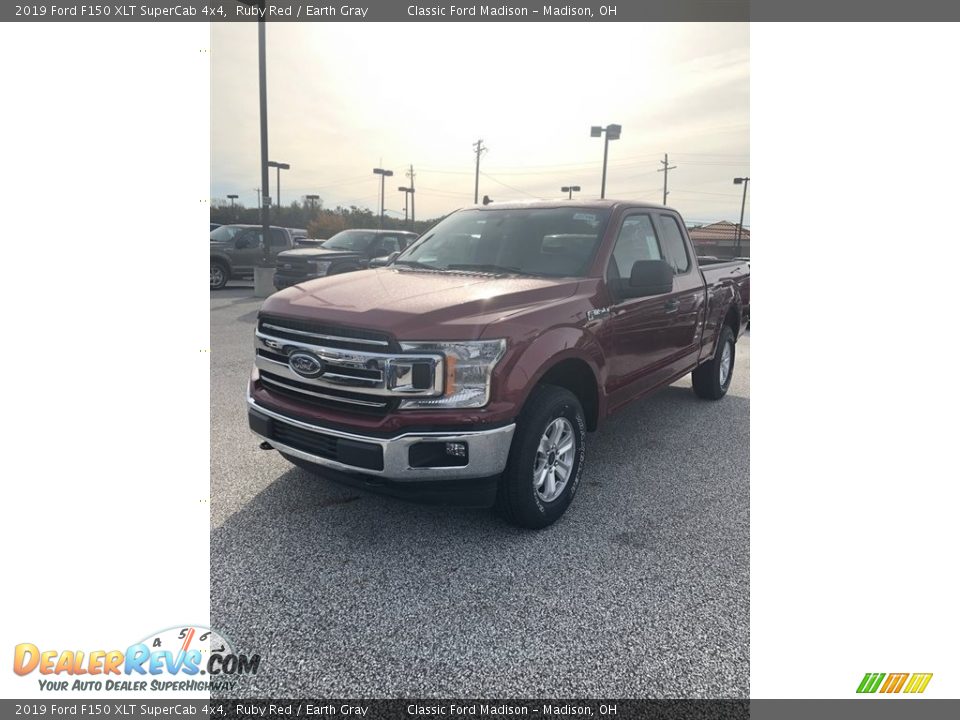 2019 Ford F150 XLT SuperCab 4x4 Ruby Red / Earth Gray Photo #1