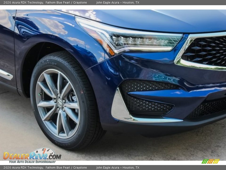 2020 Acura RDX Technology Fathom Blue Pearl / Graystone Photo #10