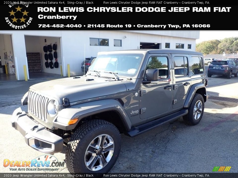 2020 Jeep Wrangler Unlimited Sahara 4x4 Sting-Gray / Black Photo #1