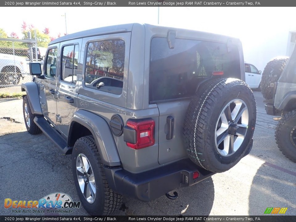 2020 Jeep Wrangler Unlimited Sahara 4x4 Sting-Gray / Black Photo #3