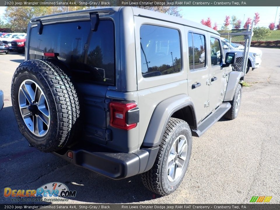 2020 Jeep Wrangler Unlimited Sahara 4x4 Sting-Gray / Black Photo #5