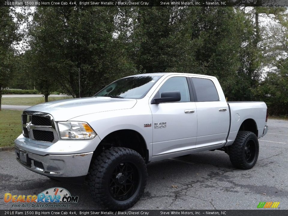 2018 Ram 1500 Big Horn Crew Cab 4x4 Bright Silver Metallic / Black/Diesel Gray Photo #2