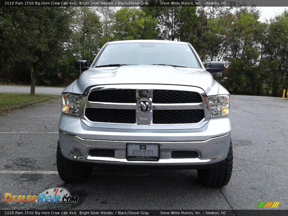 2018 Ram 1500 Big Horn Crew Cab 4x4 Bright Silver Metallic / Black/Diesel Gray Photo #3