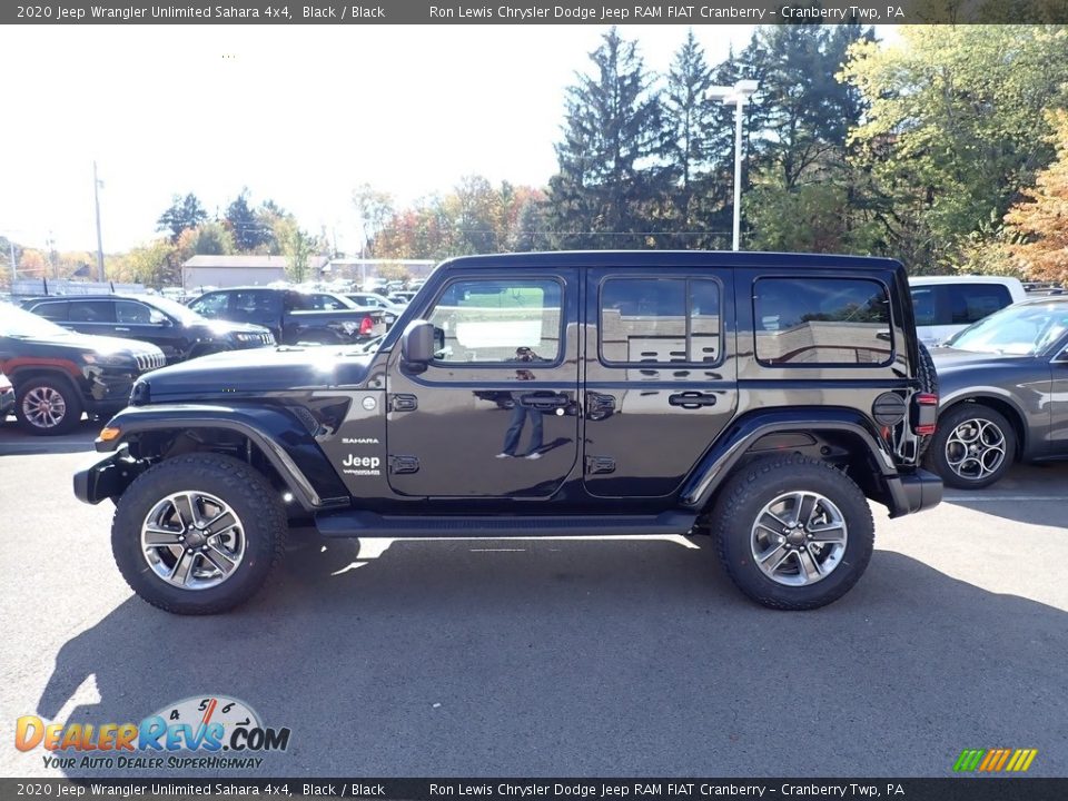 2020 Jeep Wrangler Unlimited Sahara 4x4 Black / Black Photo #2