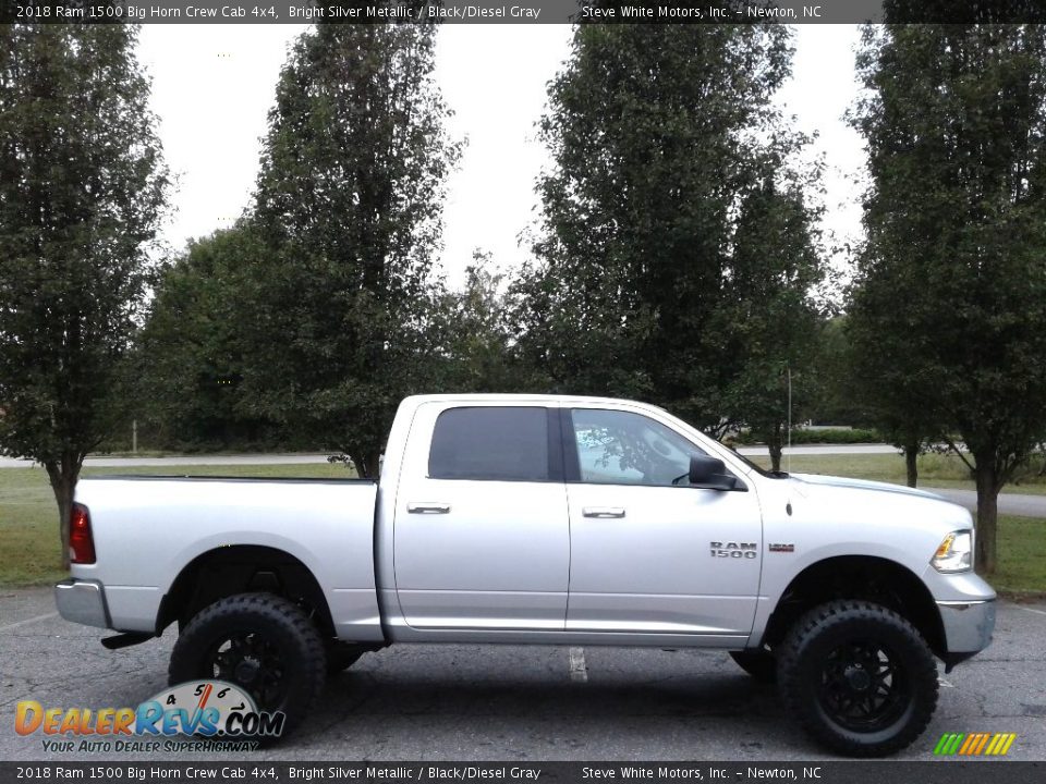 2018 Ram 1500 Big Horn Crew Cab 4x4 Bright Silver Metallic / Black/Diesel Gray Photo #5
