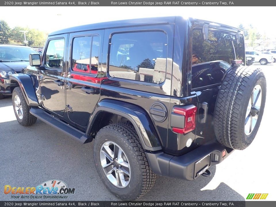 2020 Jeep Wrangler Unlimited Sahara 4x4 Black / Black Photo #3