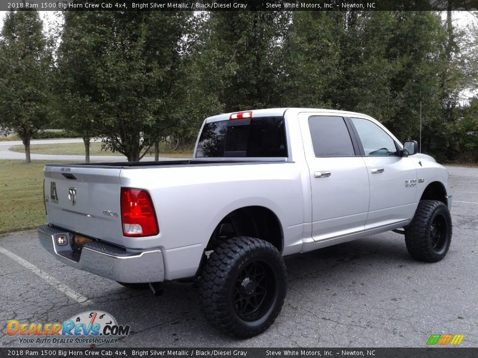 2018 Ram 1500 Big Horn Crew Cab 4x4 Bright Silver Metallic / Black/Diesel Gray Photo #6