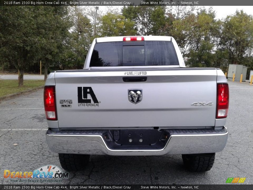 2018 Ram 1500 Big Horn Crew Cab 4x4 Bright Silver Metallic / Black/Diesel Gray Photo #7