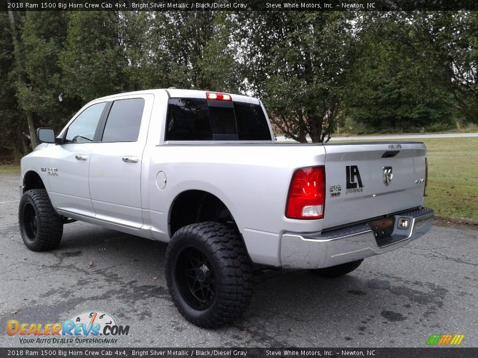 2018 Ram 1500 Big Horn Crew Cab 4x4 Bright Silver Metallic / Black/Diesel Gray Photo #8