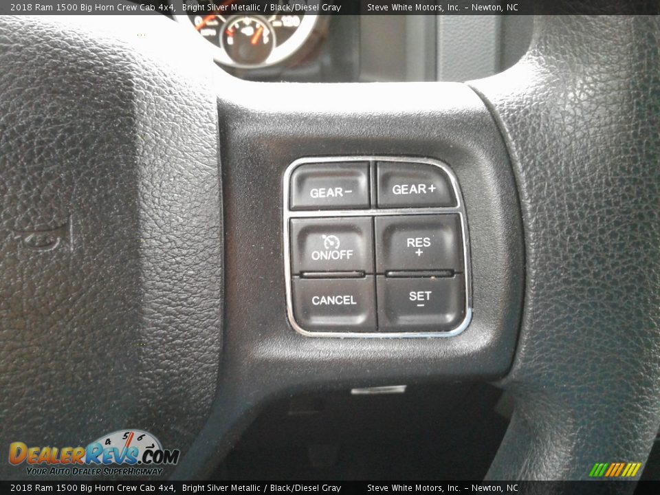 2018 Ram 1500 Big Horn Crew Cab 4x4 Bright Silver Metallic / Black/Diesel Gray Photo #15