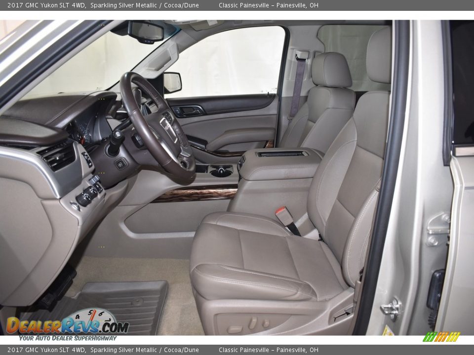2017 GMC Yukon SLT 4WD Sparkling Silver Metallic / Cocoa/Dune Photo #7