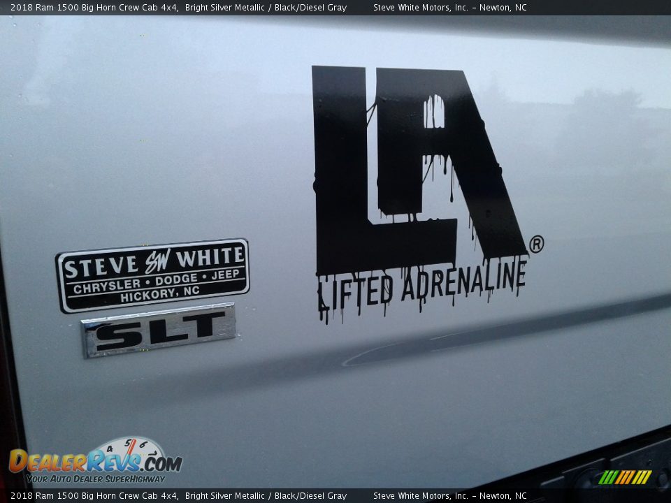 2018 Ram 1500 Big Horn Crew Cab 4x4 Bright Silver Metallic / Black/Diesel Gray Photo #25