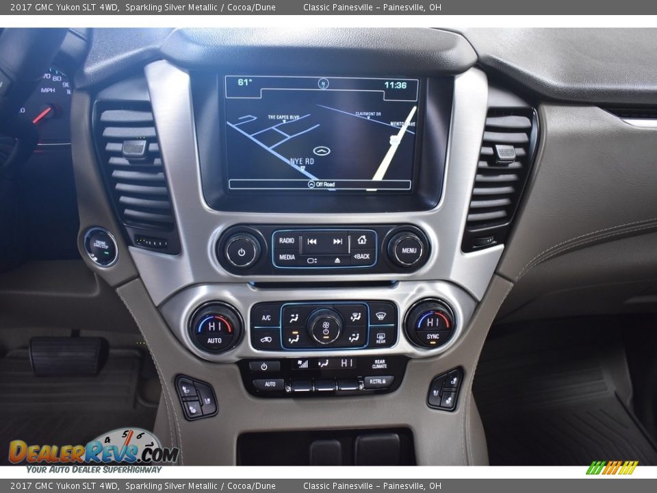 2017 GMC Yukon SLT 4WD Sparkling Silver Metallic / Cocoa/Dune Photo #14