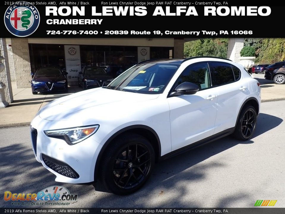 2019 Alfa Romeo Stelvio AWD Alfa White / Black Photo #1