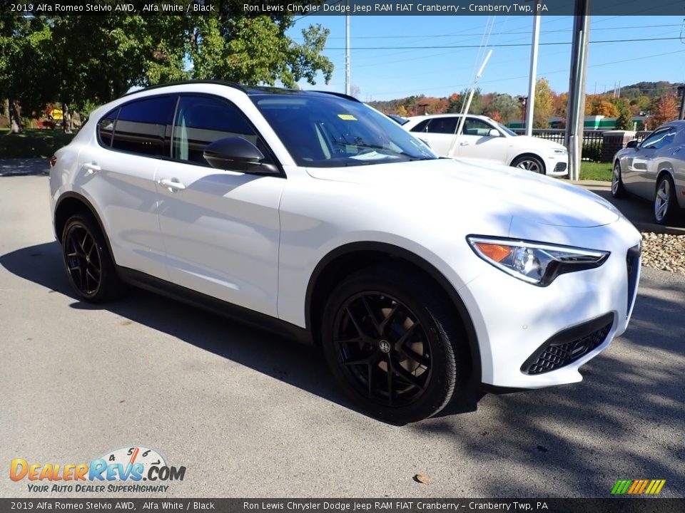 2019 Alfa Romeo Stelvio AWD Alfa White / Black Photo #12