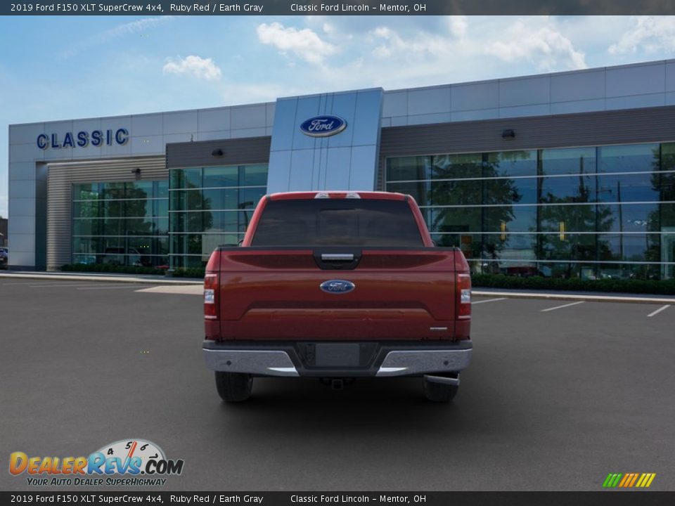 2019 Ford F150 XLT SuperCrew 4x4 Ruby Red / Earth Gray Photo #5