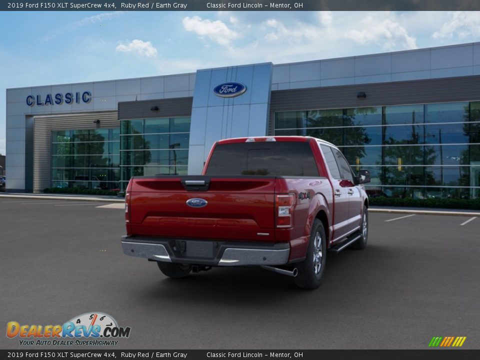 2019 Ford F150 XLT SuperCrew 4x4 Ruby Red / Earth Gray Photo #8