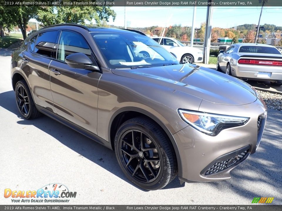 2019 Alfa Romeo Stelvio Ti AWD Imola Titanium Metallic / Black Photo #12