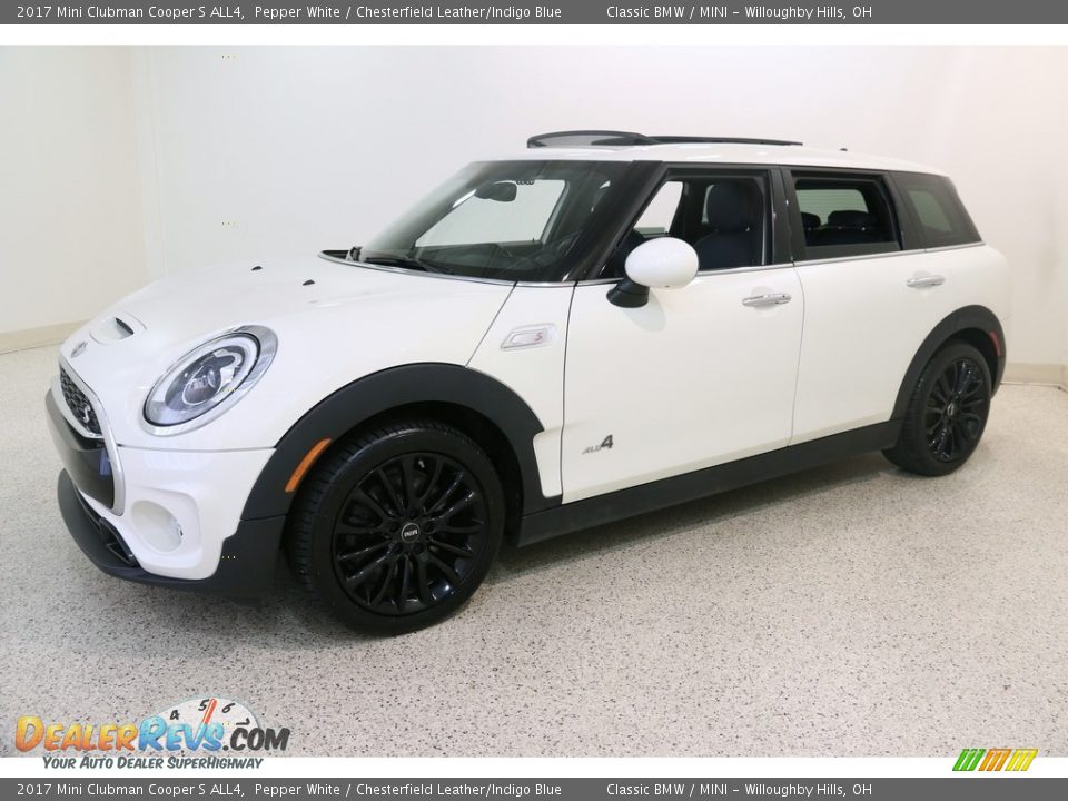2017 Mini Clubman Cooper S ALL4 Pepper White / Chesterfield Leather/Indigo Blue Photo #3