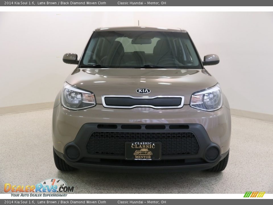 2014 Kia Soul 1.6 Latte Brown / Black Diamond Woven Cloth Photo #2