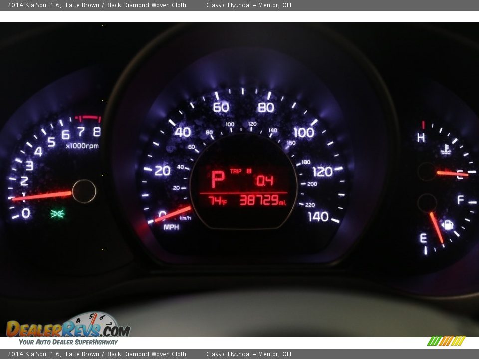 2014 Kia Soul 1.6 Latte Brown / Black Diamond Woven Cloth Photo #8