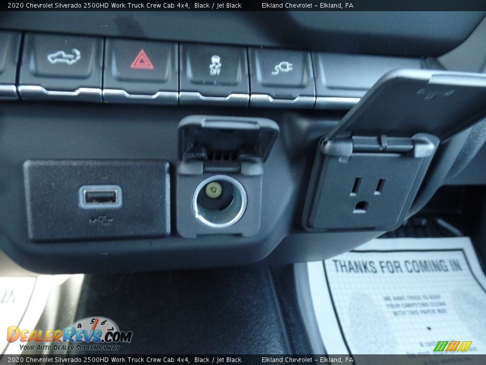 2020 Chevrolet Silverado 2500HD Work Truck Crew Cab 4x4 Black / Jet Black Photo #35
