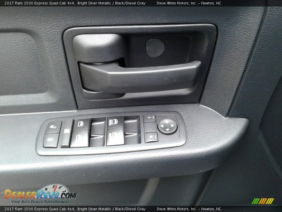 2017 Ram 1500 Express Quad Cab 4x4 Bright Silver Metallic / Black/Diesel Gray Photo #9