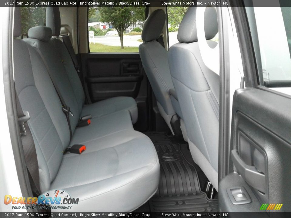 2017 Ram 1500 Express Quad Cab 4x4 Bright Silver Metallic / Black/Diesel Gray Photo #13
