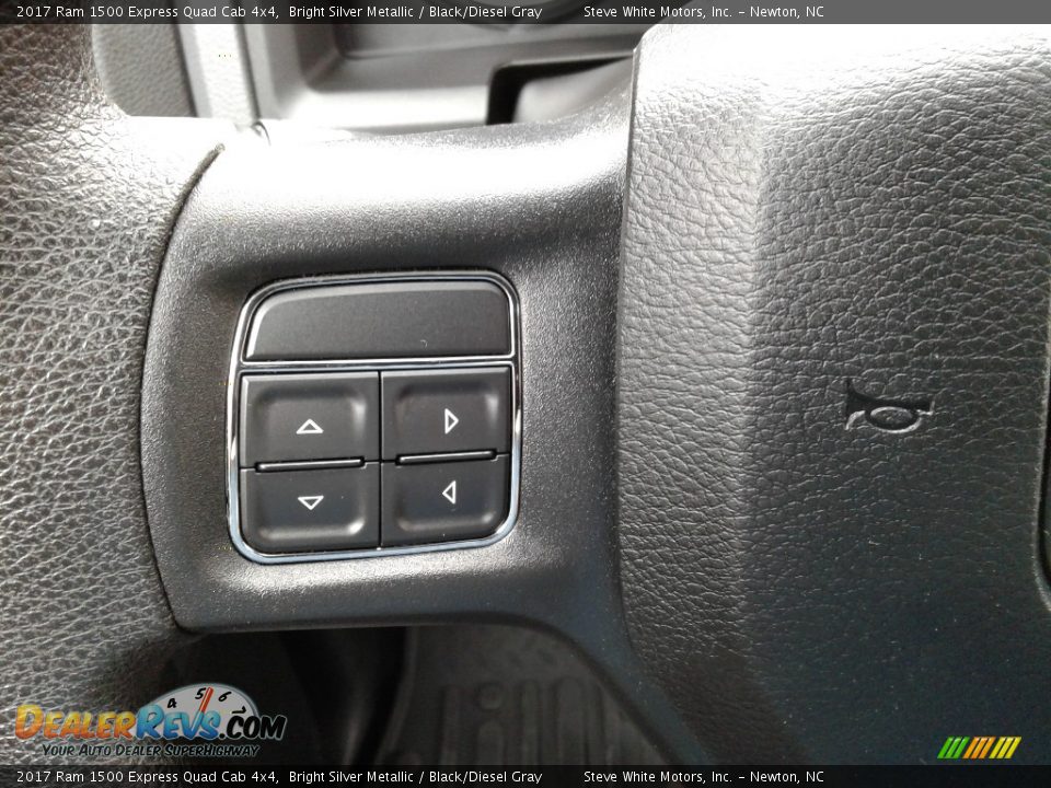 2017 Ram 1500 Express Quad Cab 4x4 Bright Silver Metallic / Black/Diesel Gray Photo #15