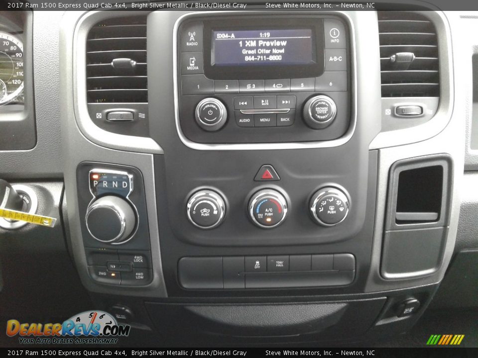 2017 Ram 1500 Express Quad Cab 4x4 Bright Silver Metallic / Black/Diesel Gray Photo #18
