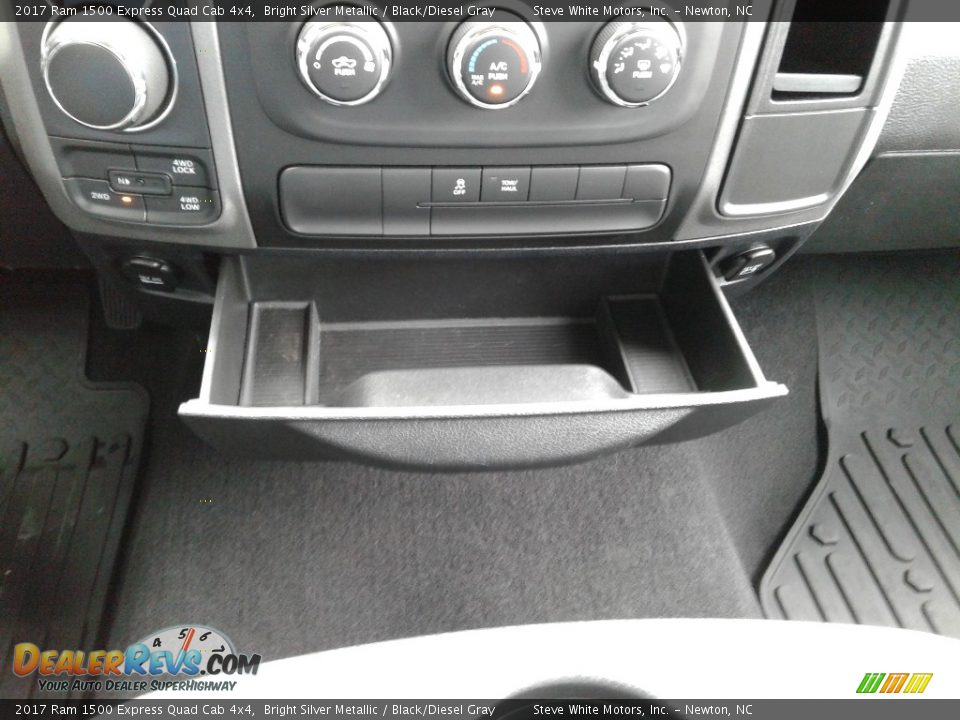2017 Ram 1500 Express Quad Cab 4x4 Bright Silver Metallic / Black/Diesel Gray Photo #23