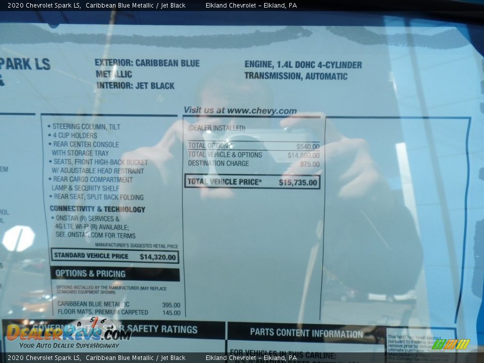 2020 Chevrolet Spark LS Window Sticker Photo #36