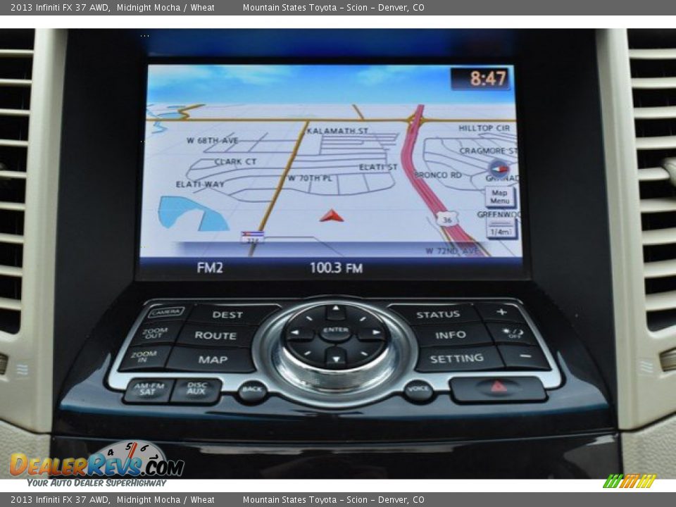 2013 Infiniti FX 37 AWD Midnight Mocha / Wheat Photo #11